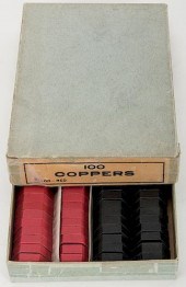 LOT OF 100 FARO COPPERS.Lot of