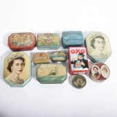 LOT OF 11 ADVERTISING TINS: BO