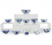 (LOT OF 11) CHINESE BLUE AND W