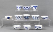 (LOT OF 11) CHINESE BLUE AND W