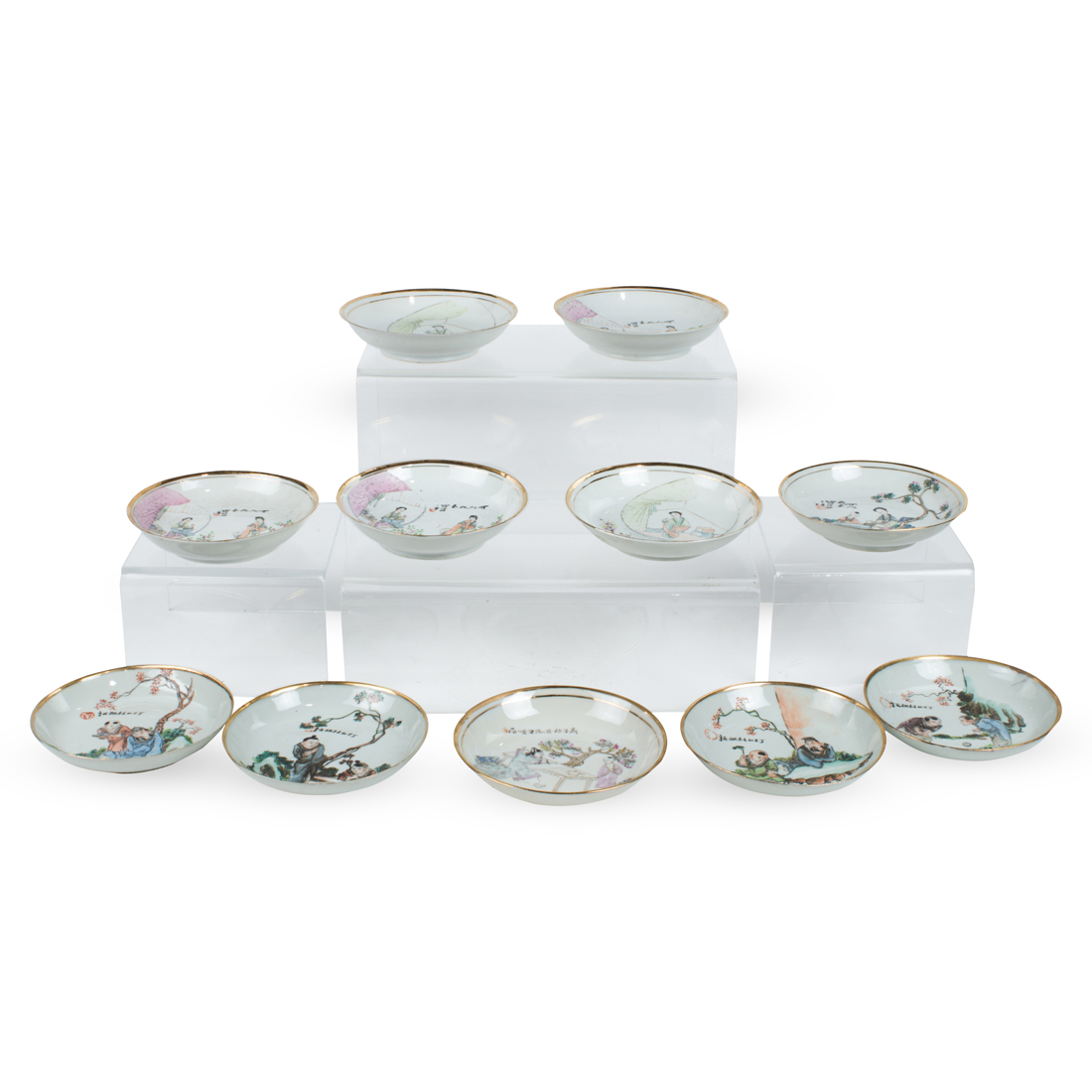(LOT OF 11) CHINESE FAMILLE ROSE
