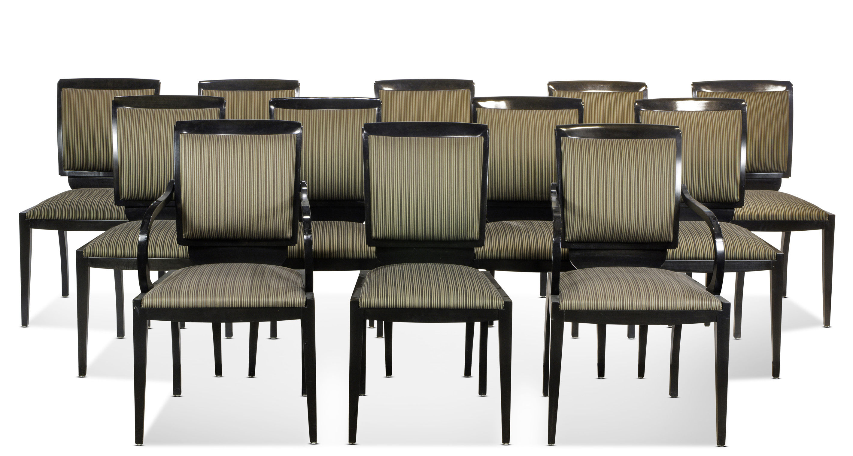 (LOT OF 12) A GROUP OF EBONIZED