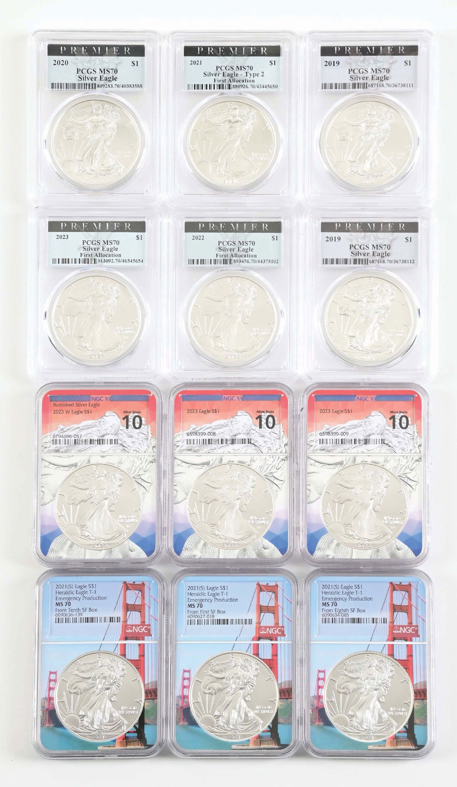 LOT OF 12: AMERICAN SILVER