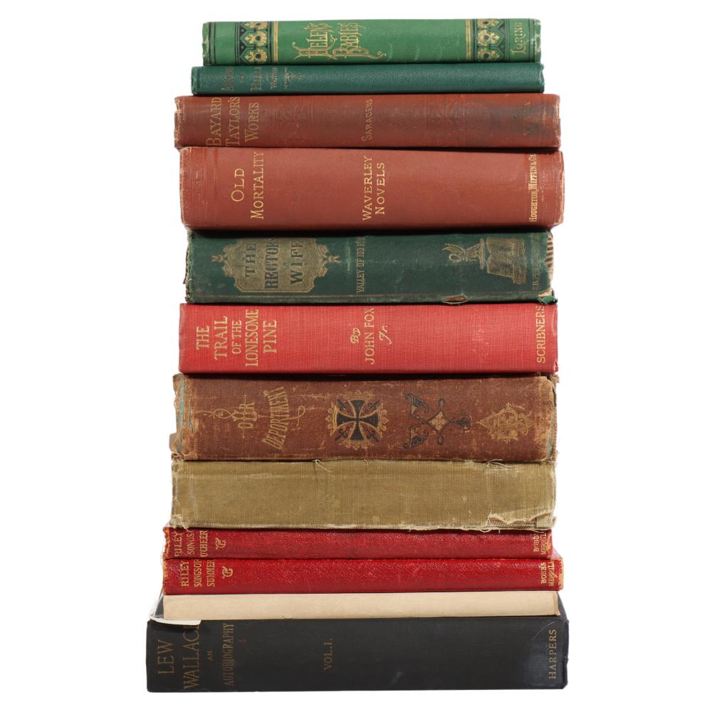 LOT OF 12 ANTIQUE BOOKS; LEW