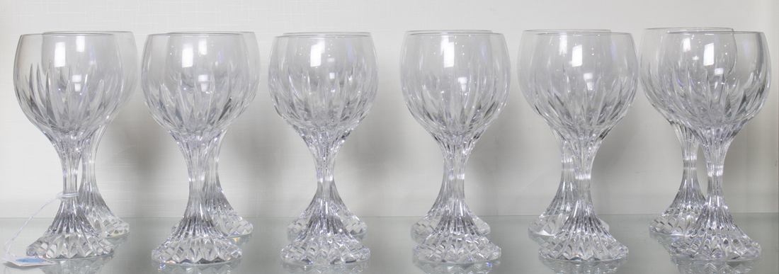 (LOT OF 12) BACCARAT MASSENA WINE