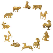 (LOT OF 12) CHINESE 24 KARAT G