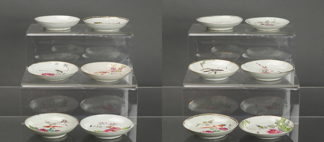 (LOT OF 12) CHINESE FAMILLE ROSE