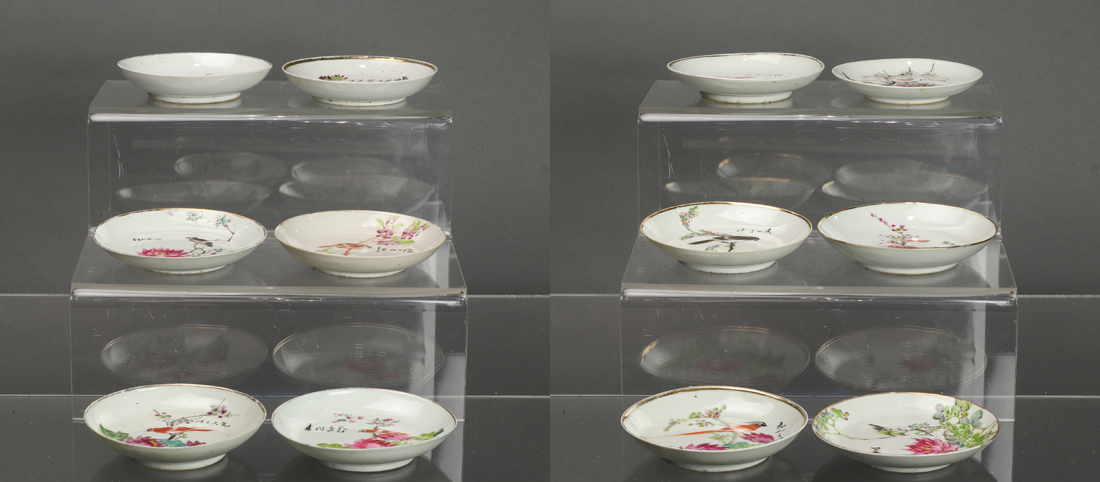 (LOT OF 12) CHINESE FAMILLE ROSE