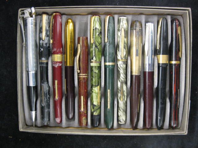 Lot of 12 Fountain Pens &