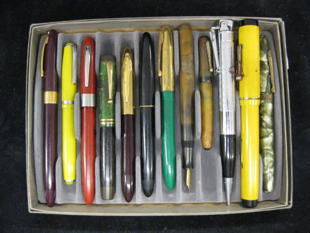 Lot of 12 Fountain Pens;includes