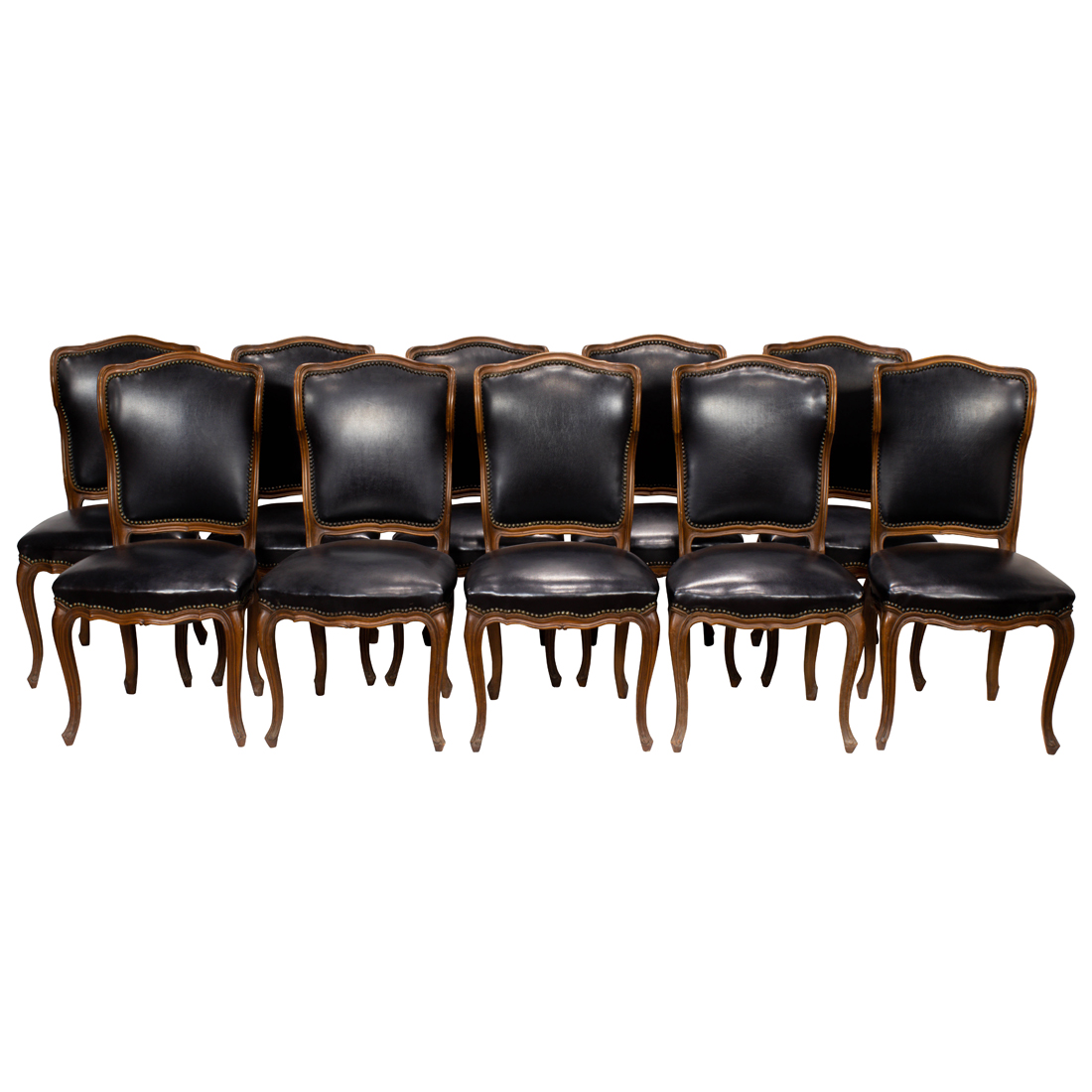 (LOT OF 12) LOUIS XV STYLE VEGAN