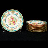 (LOT OF 12) MINTON FLORAL AND