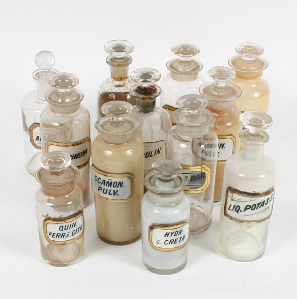 Lot of 12 Pharmacy apothecary