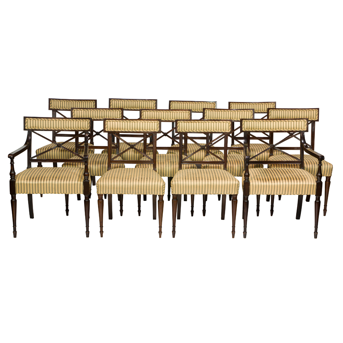 (LOT OF 12) REGENCY MAHOGANY DINING