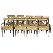 (LOT OF 12) REGENCY MAHOGANY D