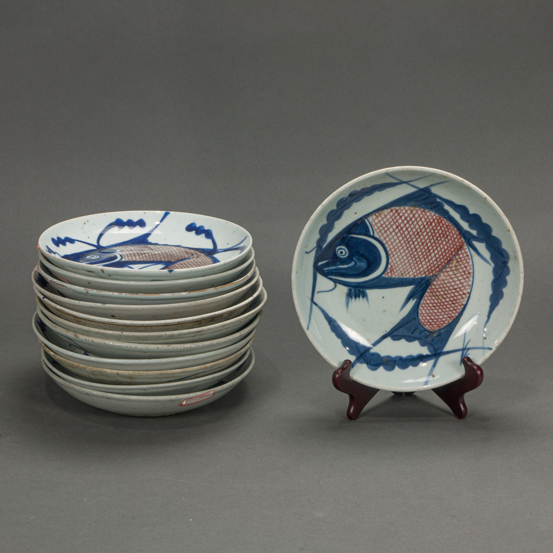 (LOT OF 12) UNDERGLAZE BLUE AND