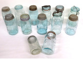 LOT OF 13 AMERICAN FRUIT JARS