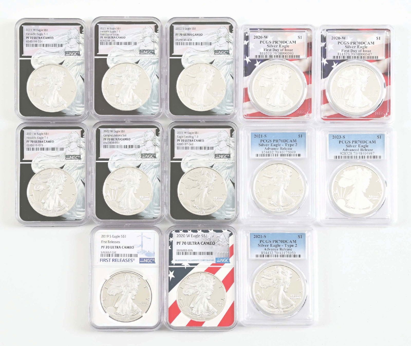 LOT OF 13: AMERICAN SILVER