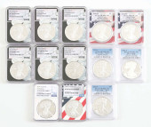 LOT OF 13: AMERICAN SILVER EAG