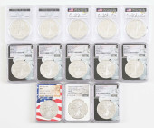LOT OF 13: AMERICAN SILVER EAG