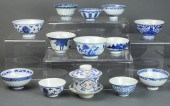 (LOT OF 13) CHINESE BLUE AND W