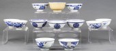 (LOT OF 13) CHINESE BLUE AND W