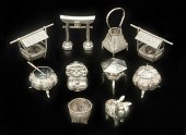 LOT OF 13 CHINESE SILVER MINIA