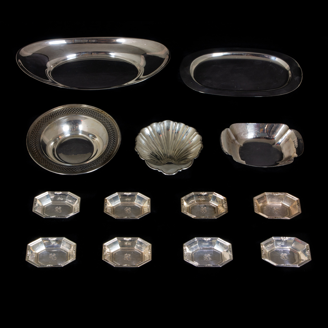 (LOT OF 13) STERLING HOLLOWARE