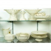 (LOT OF 13) TWO SHELVES OF LEN