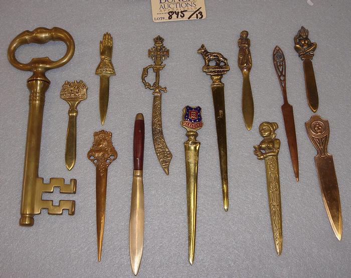 Lot of 13 vintage brass miniature