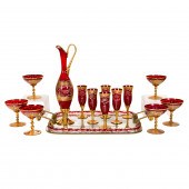 (LOT OF 14) A MURANO ENAMELED