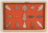 Lot of 14 arrowheads from Flor
