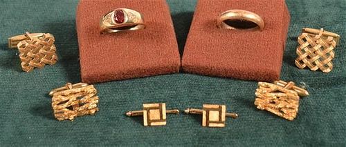 LOT OF 14K YELLOW GOLD MEN'S