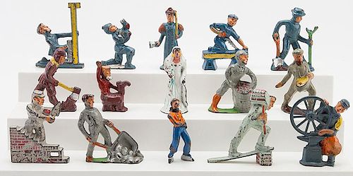 LOT OF 15 BARCLAY MANOIL TOY