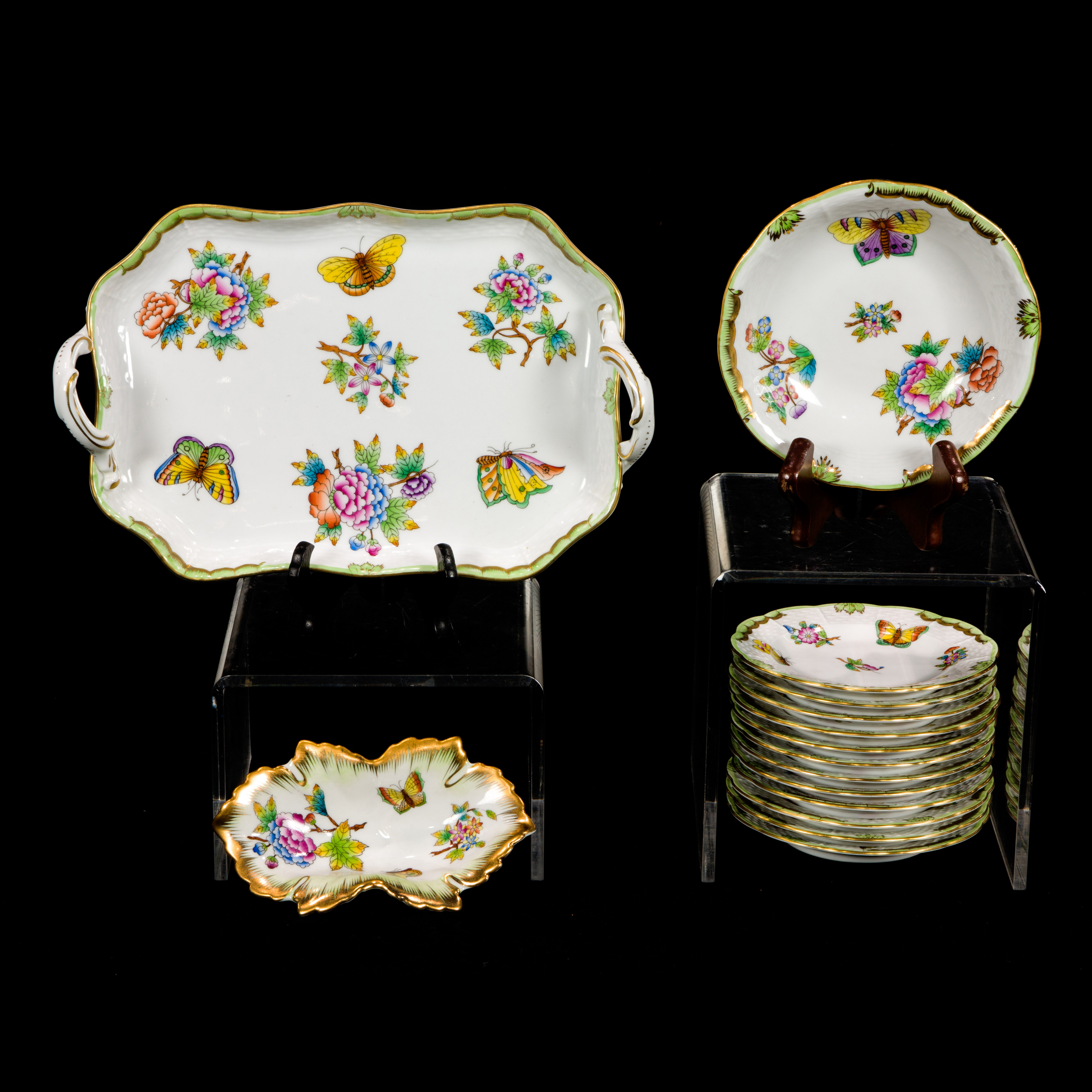 (LOT OF 15) HEREND PORCELAIN