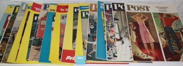LOT OF 15 SATURDAY EVENING POST