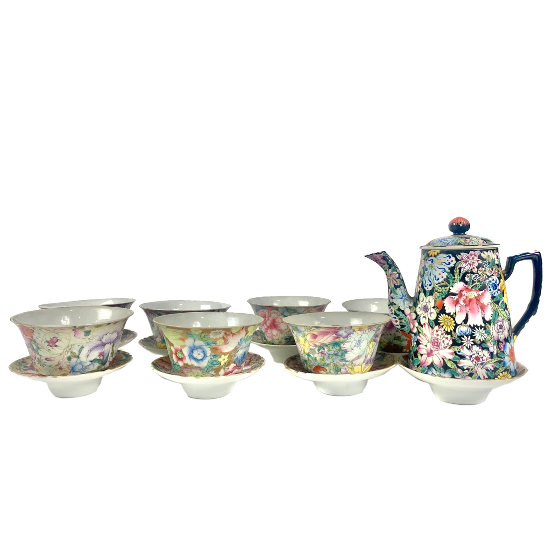 (LOT OF 16) CHINESE FAMILLE ROSE