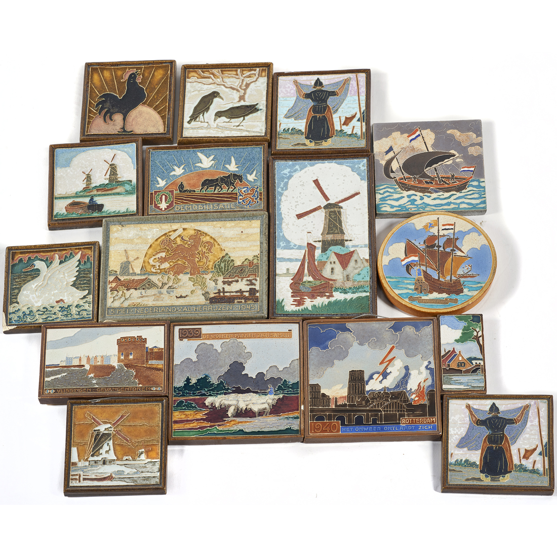(LOT OF 16) DUTCH ART TILES (lot of