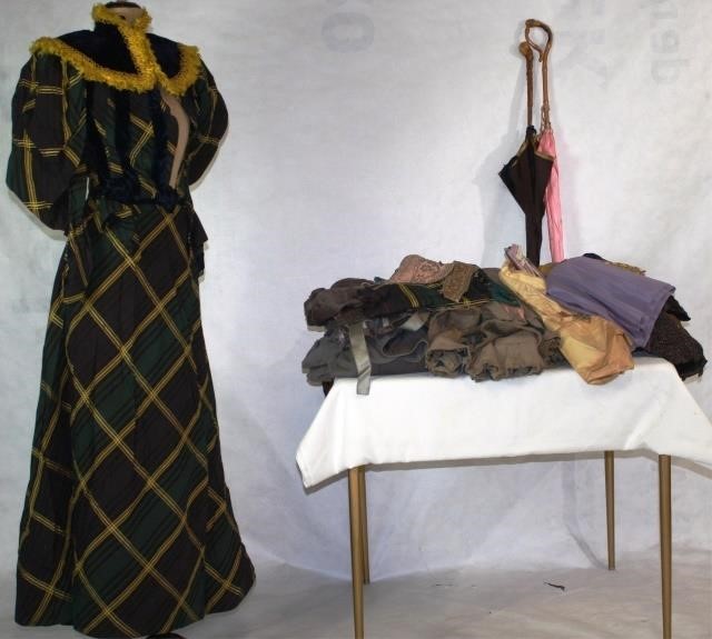 LOT OF 1890S COLORFUL GOWNS,