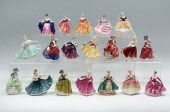 LOT OF 19 MINIATURE ROYAL DOUL