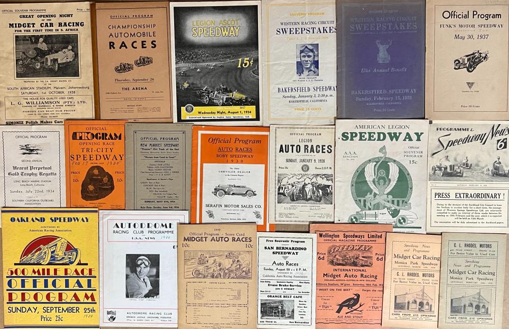 LOT OF 1930’S RACE PROGRAMS,
