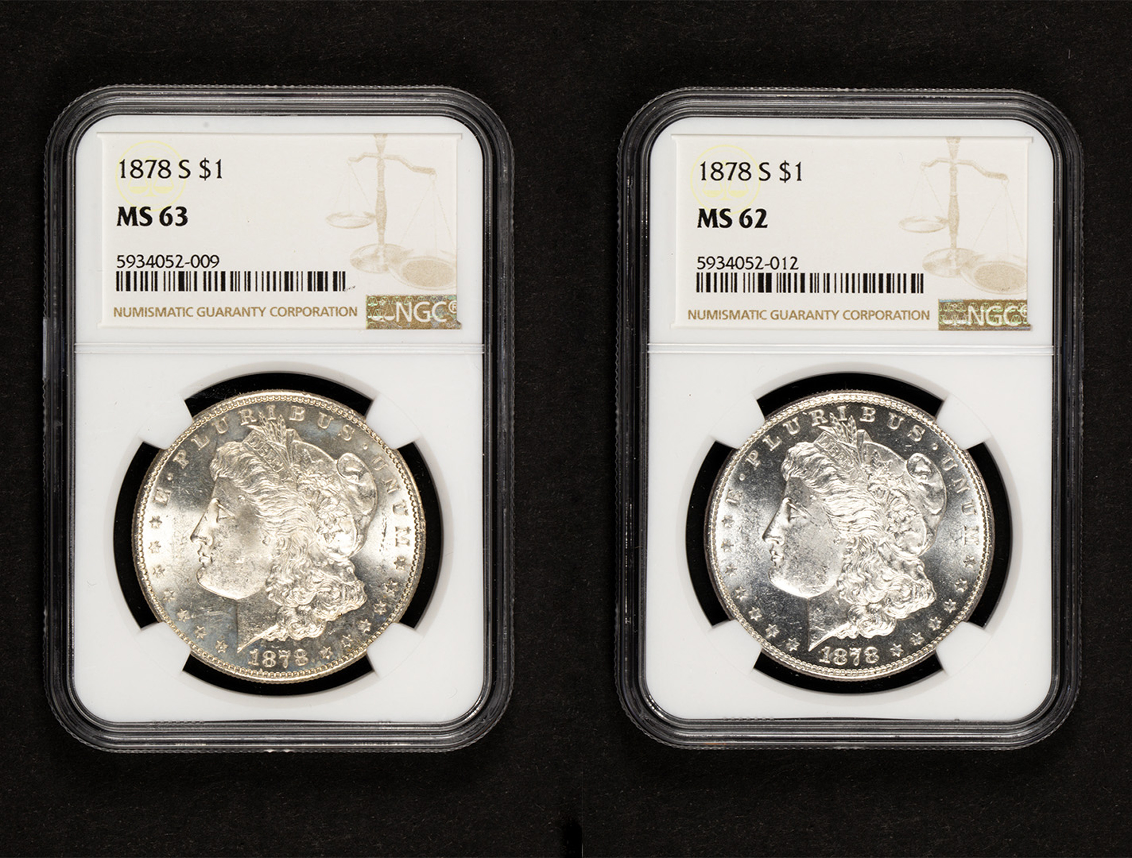 (LOT OF 2) 1878S MORGAN DOLLARS