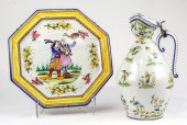 (LOT OF 2) A FRENCH FAIENCE EW