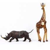 (LOT OF 2) AFRICAN CARVED FIGU