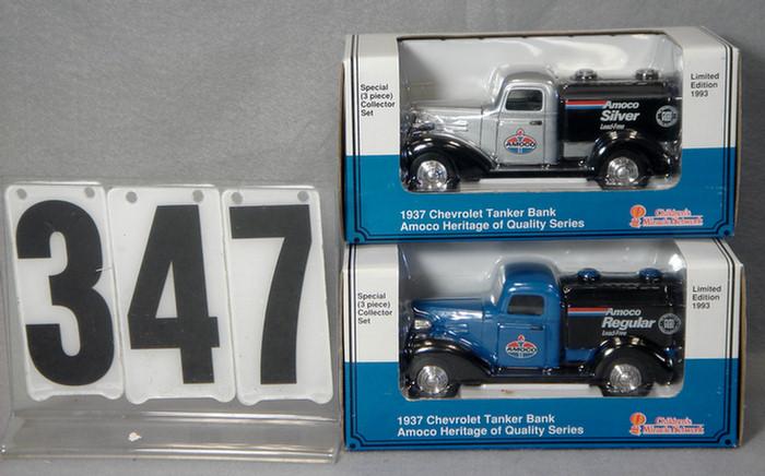 Lot of 2 Amoco Locking coin Bank