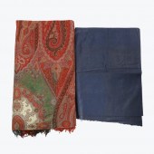 LOT OF 2 ANTIQUE PAISLEY SHAWL