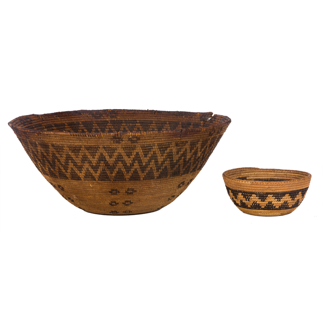 (LOT OF 2) ANTIQUE YOKUTS BASKETS