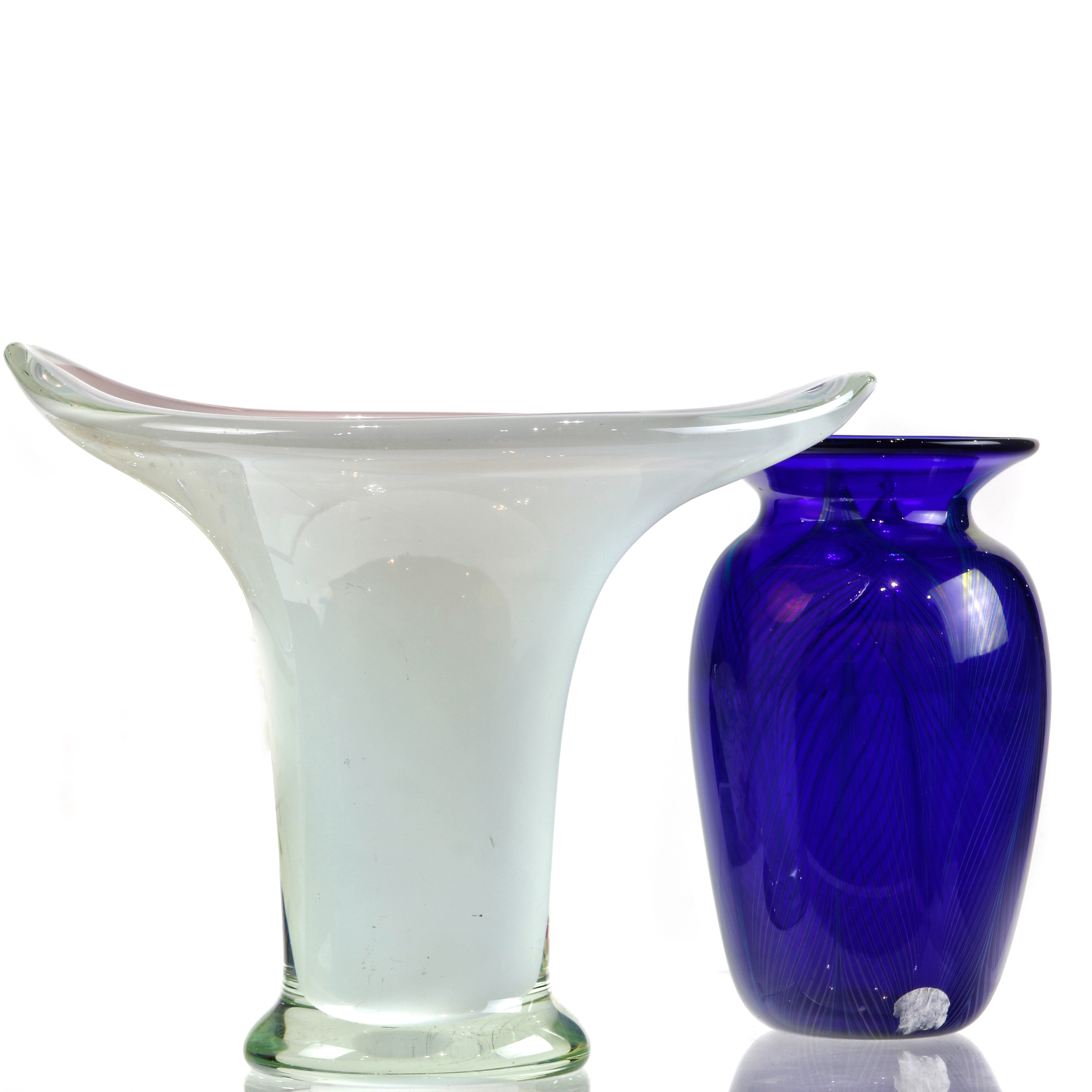 (LOT OF 2) ART GLASS GROUP,