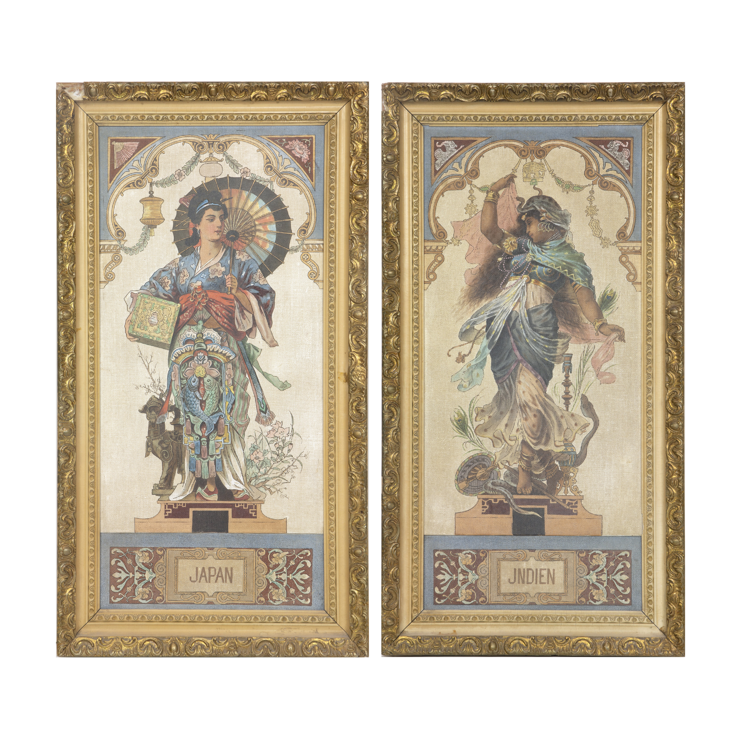 (LOT OF 2) ART NOUVEAU PORCELAIN