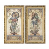 (LOT OF 2) ART NOUVEAU PORCELA